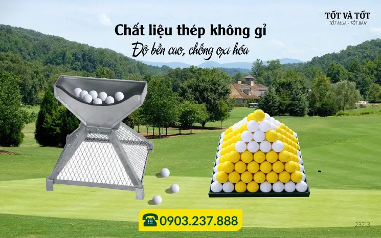 Khay đựng, xếp bóng golf hình kim tự tháp